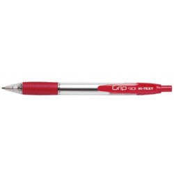 HI-TEXT 901 GRIP penna scatto punta 1 mm Colore ROSSO 12 pz