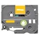 Label color White-Satin Gold 12mmX5m for Brother P-Touch
