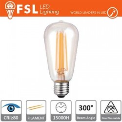 ST21 - 4W 2700K 450LM 300º 62x140mm CRI80 E27 15.000H