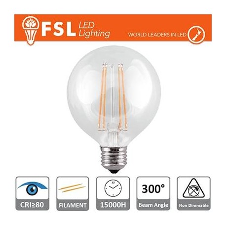 G125 - 6W 2700K 700LM 300º 125x133mm CRI80 E27 15.000H