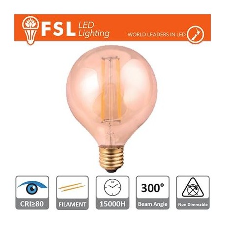 G95 - 4W 2200K 400LM 300º 95x133mm CRI80 E27 15.000H