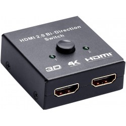 Switch 2x1 HDMI 2.0 4k@60hz, Bidirezionale (Da 2x1 a  1x2)