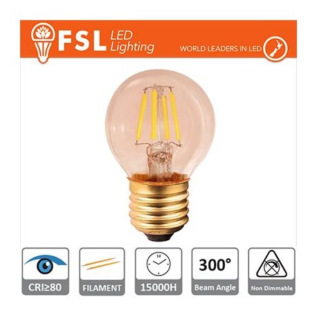 G45 - 4W 2200K 330LM 300º 45x75mm CRI80 E27 15.000H
