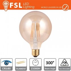 C125 - 6W 2200K 650LM 300º 125x133mm CRI80 E27 15.000H