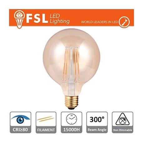 C125 - 6W 2200K 650LM 300º 125x133mm CRI80 E27 15.000H