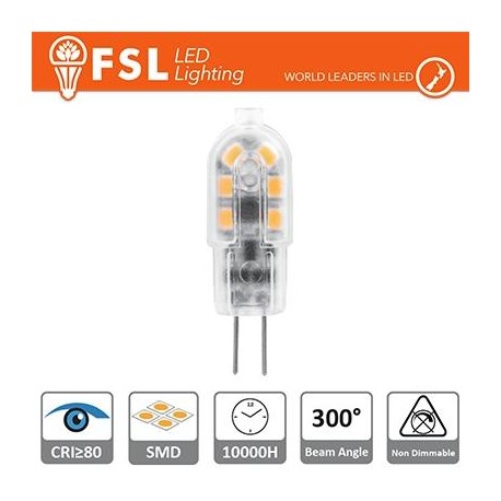 G4 - 1.5W 4000K 125LM 300º 39x12x10mm CRI80 DC-12V