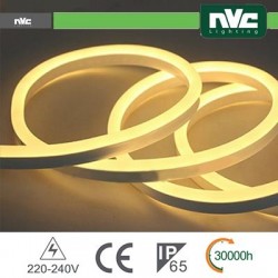 Tubo LED Flex 2835 - 50Metri 8W 3000k AC220-240V IP65 