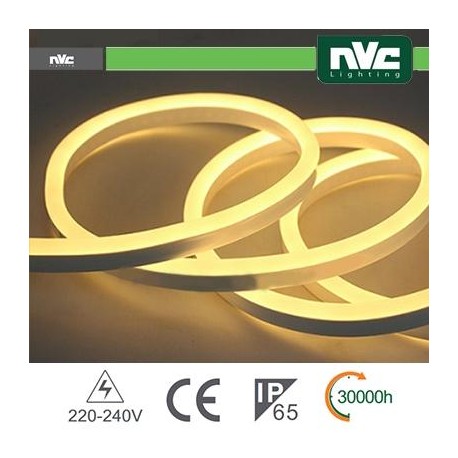 Tubo LED Flex 2835 - 50Metri 8W 3000k AC220-240V IP65 