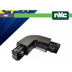 Connettore Forma  L  Binario EUROTRACK - Colore Nero