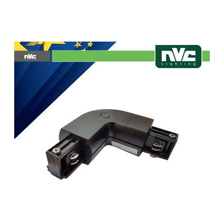 Connettore Forma  L  Binario EUROTRACK - Colore Nero