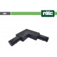 Connettore Forma  L  Binario T3 - Colore Nero